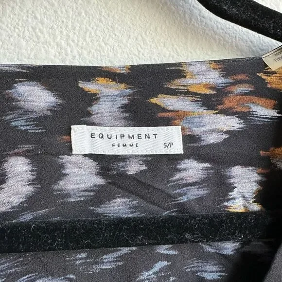 Equipment 100% Silk Long Sleeve Career Office Conservative Dress Size Small - Picture 3 of 6